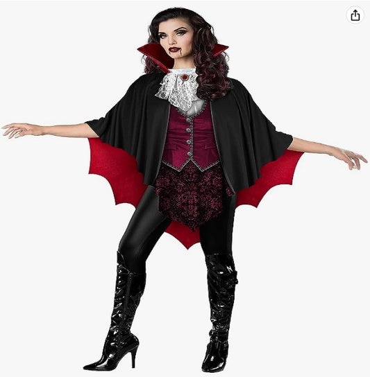 Vampire Poncho - Vampiress - Halloween - Costume - Women - One Size