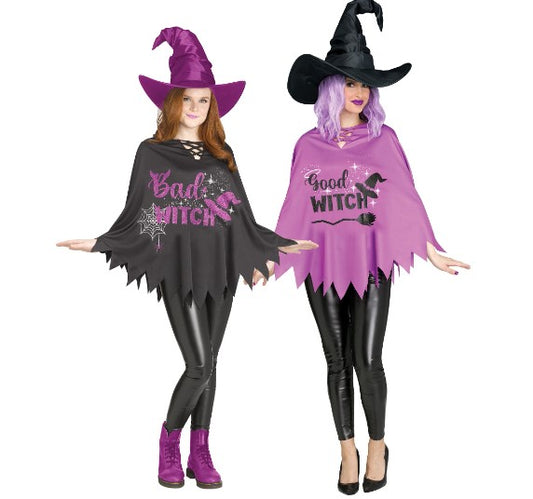 Witch Poncho - Lightweight - Costume Accessory - Adult - 2 Colors
