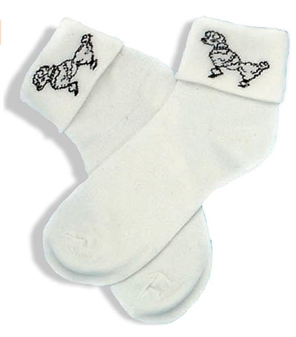 Poodle Bobby Socks - 50's - Sock Hop - Costume Accessories - Adult Size
