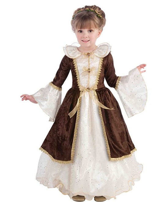 Princess - Pretty Maiden - Brown - Costume - Child - Small 4-6