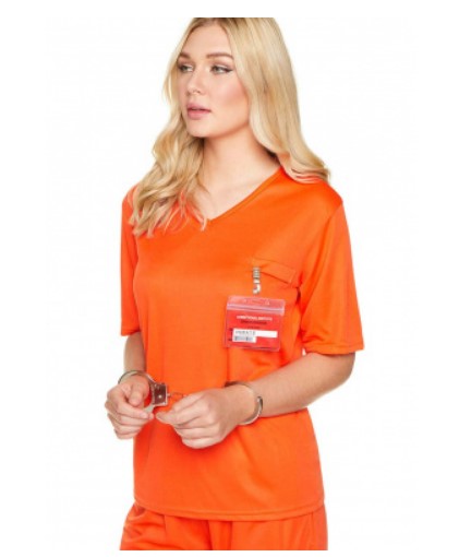 Prisoner - Orange - Inmate/Convict - Costume - Adult - 4 Sizes