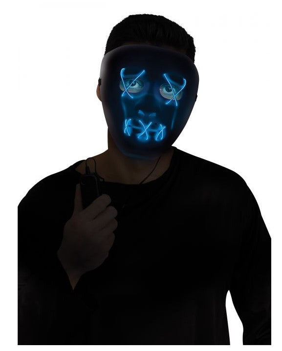 Light-Up Illumo Purge Mask - Black - Costume Accessory - Teen Adult - 4 Colors