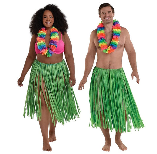 Green Raffia Grass Skirt - Hawaiian - Costume Accessory - Adult - XL