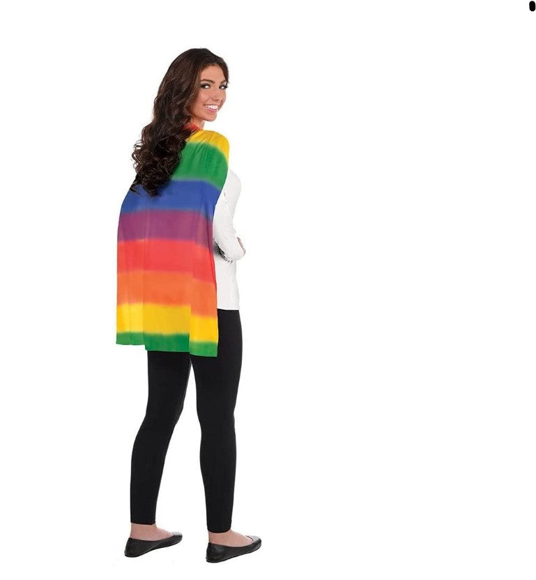 Rainbow Cape - One Size Fits Most (Pack Of 1) - Durable Polyester Cape For Kids