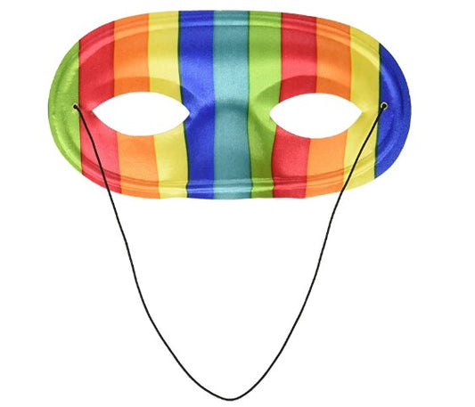 Domino Eye 1/2 Mask - Rainbow - Pride - Costume Accessory - Adult Teen