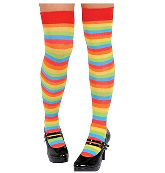 Kniehohe gestreifte Socken - Cosplay Ragdolls - Kostümzubehör - Regenbogen