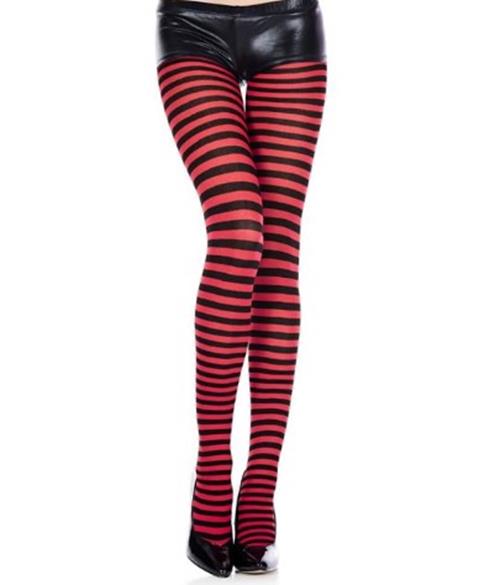 Striped Opaque Tights - Pantyhose - Costume Accessory - Adult - Several Colors