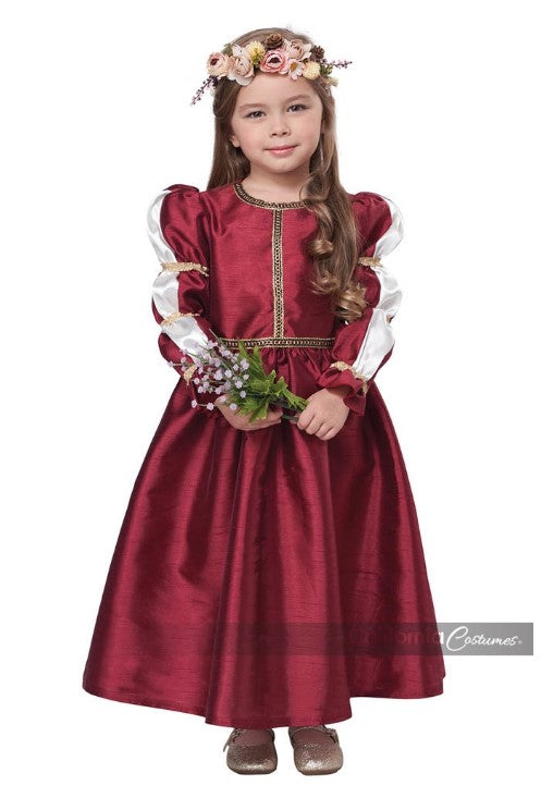 Renaissance Princess - Burgundy - Costume - Child - Small 4-6