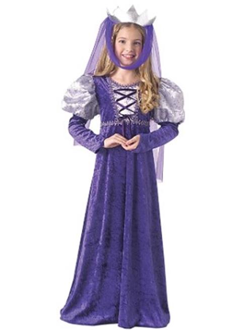 Renaissance Queen - Purple  - Costume - Child - Large 12-14