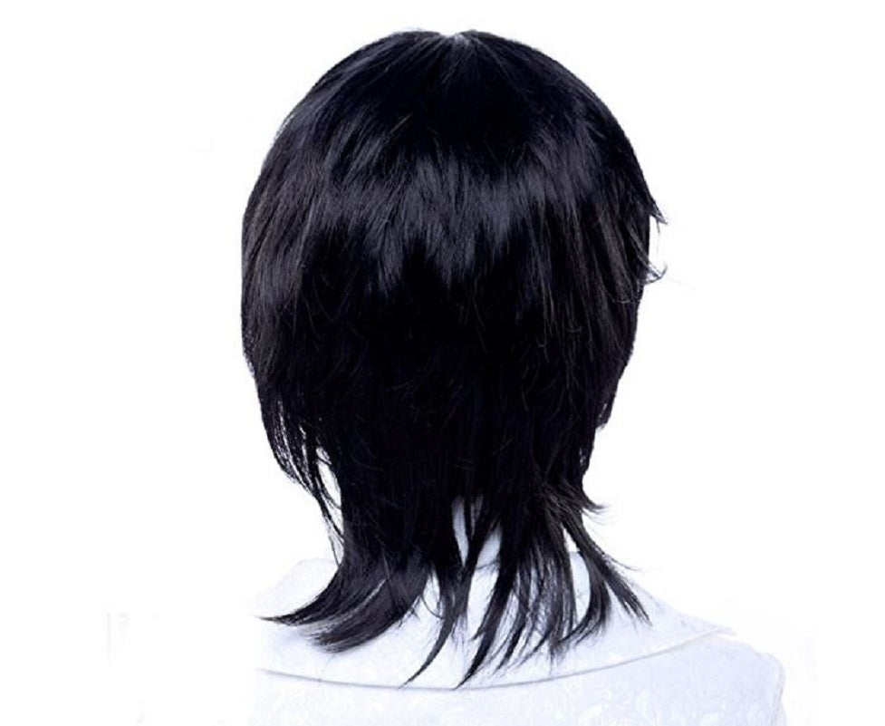 Boy Cut Long Black Wig Anime BTS Costume Accessory Unisex