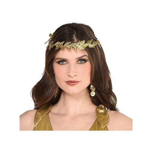 Caesar Laurel Wreath Crown - Roman/Greek - Gold - Costume Accessory - Adult Teen