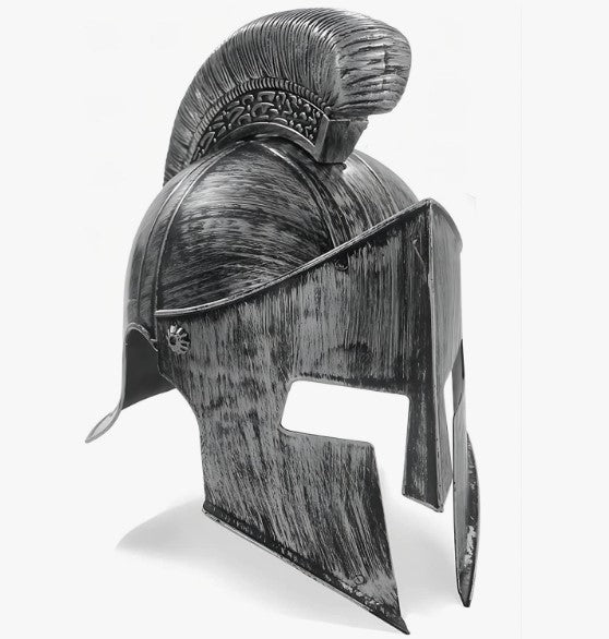 Spartanischer Helm - Silber - Klappmaske - Kostümzubehör - Erwachsene