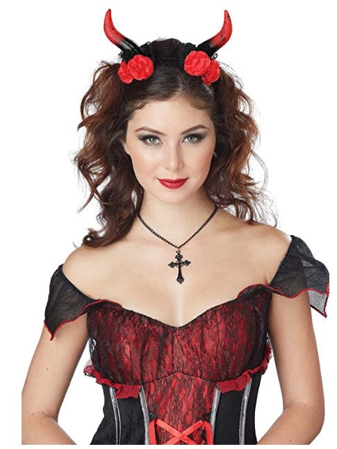 Rose Enchantress - Devil Horns - Demon - Fairy - Costume Accessories