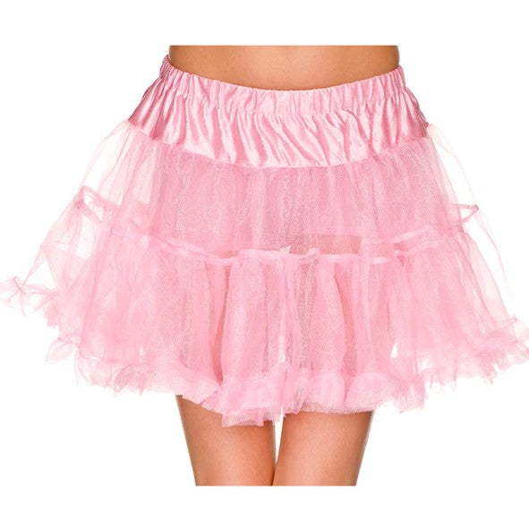 Ruffle Trim Mini Slip - Petticoat - Costume Accessory - Adult Queen - 4 Colors