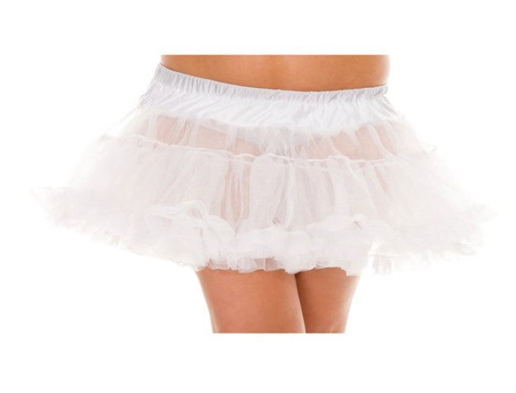 Ruffle Trim Mini Slip - Petticoat - Costume Accessory - Adult Queen - 4 Colors