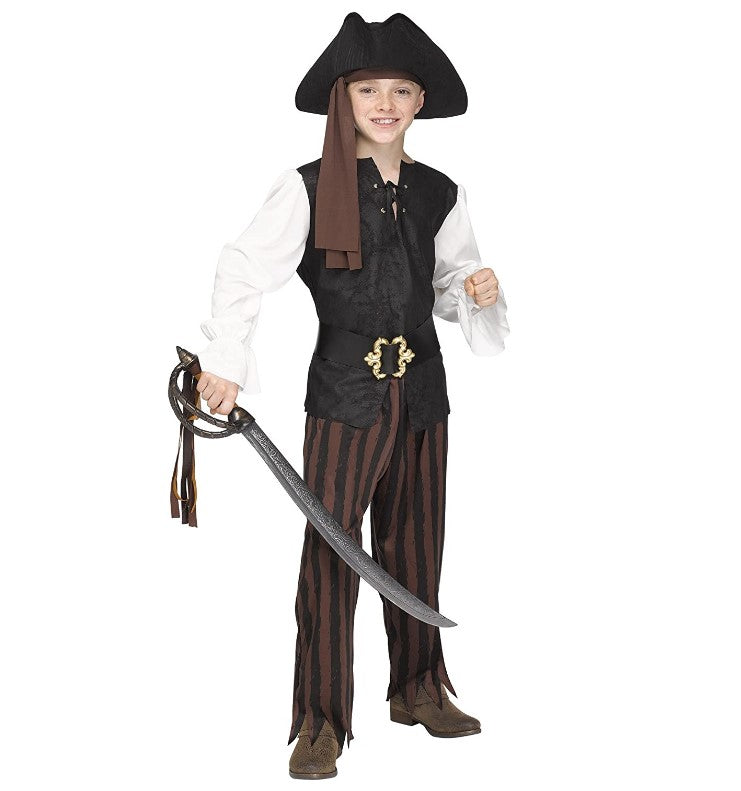 Rustic Pirate - Brown/Black - Costume - Child - Medium 8-10