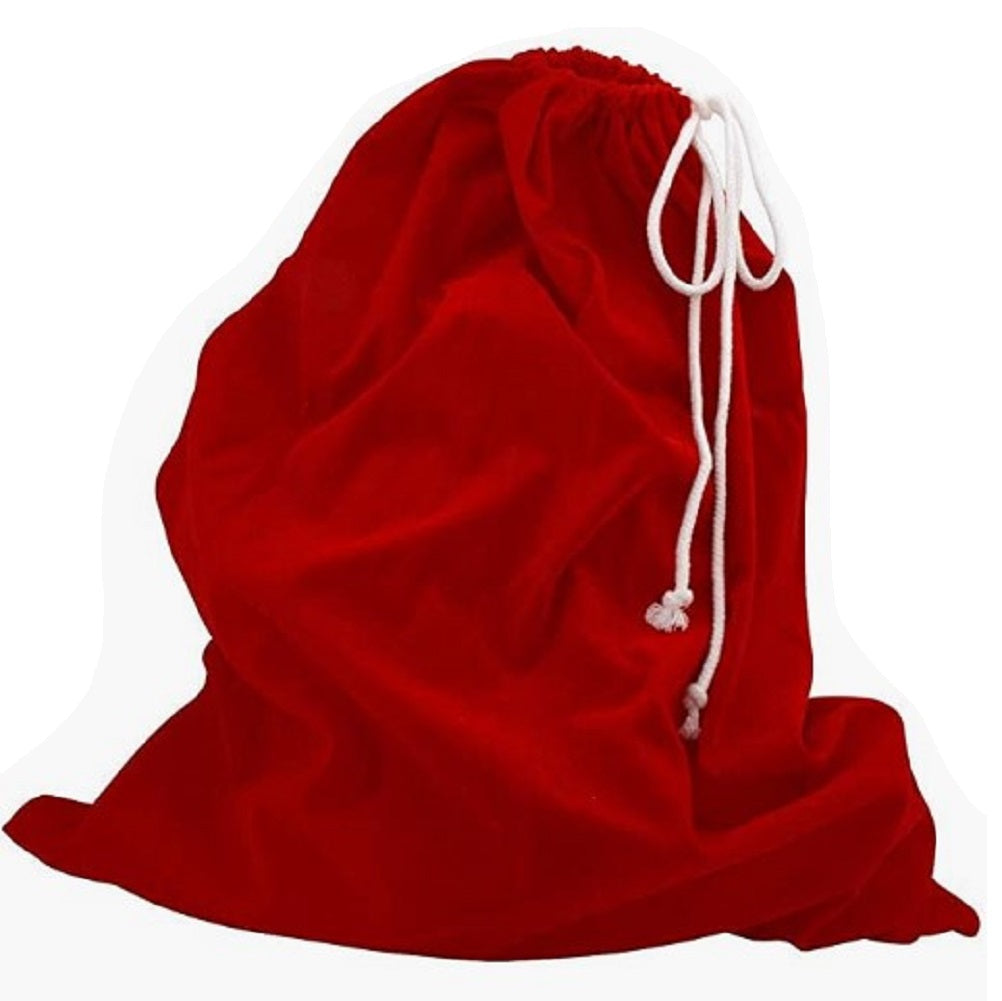 Santa Toy Bag - Red Velvet - 28" x 36" - Costume Accessory - Prop