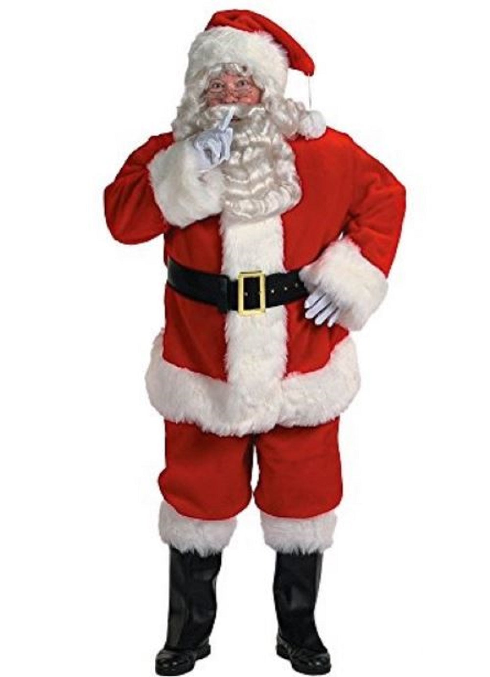 Santa Hat - Plush Red - Costume Accessory - Adult