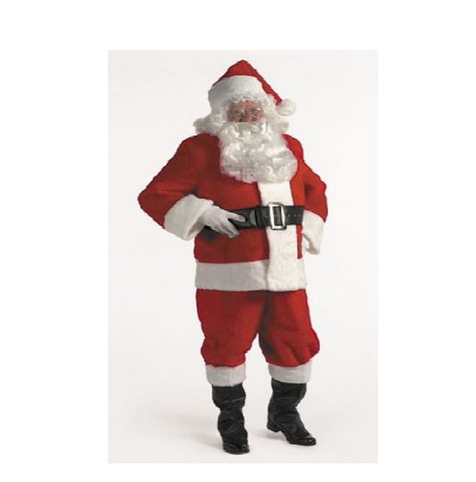 Plush Santa Suit - 10-Piece Set - Christmas - Costume - Standard/Large