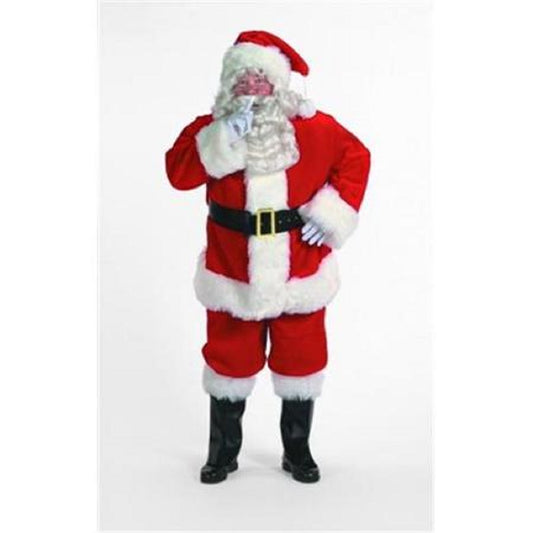 Santa Claus Suit - Professional - Red Plush - Super Deluxe - Adult - 4 Sizes