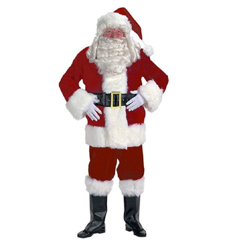 Majestic Santa Suit - Burgundy - Ultra Deluxe Costume - Adult Standard 42-48