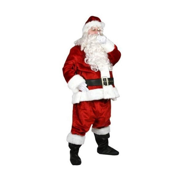 Santa Suit - Crimson - Imperial Plush - Costume - Adult - 2 Sizes ...