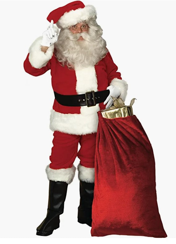 Santa Suit - Red - Imperial Plush - Costume - Adult - 2 Sizes