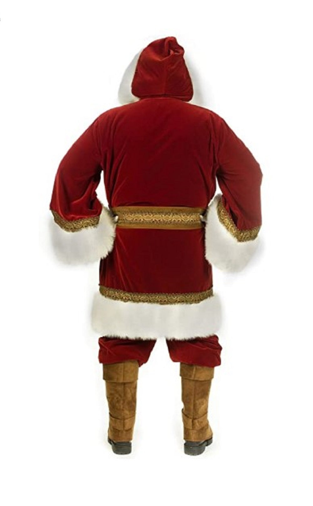 Santa - Old Time - Long Coat - Burgundy - Deluxe Plus Costume - 2 Sizes