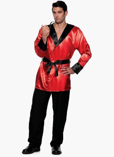 Satin Smoking Jacket - Hugh - Bachelor - Costume - Adult - 2 Sizes