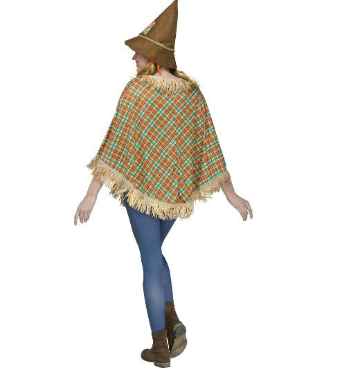 Sweet Scarecrow Poncho - Harvest - Costume Accessory - Adult One Size