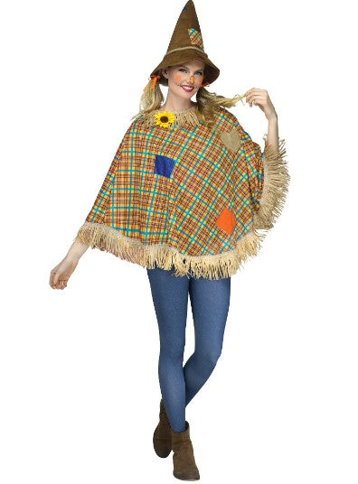 Sweet Scarecrow Poncho - Harvest - Costume Accessory - Adult One Size
