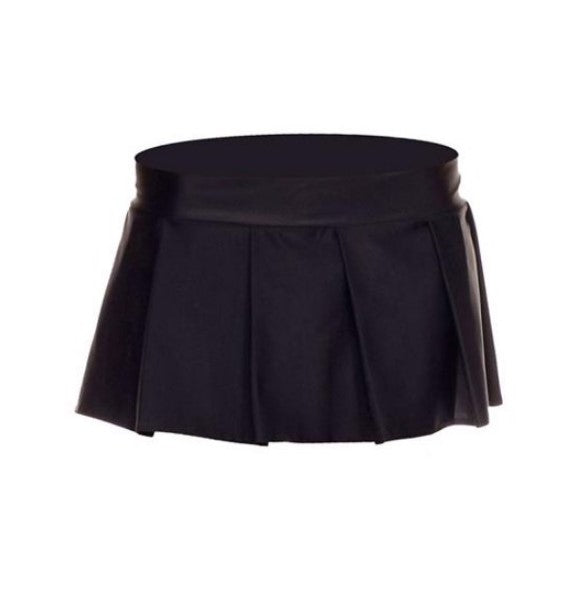 School Girl Mini Pleated Skirt - Black - Cat - Costume - Adult Teen - 2 Sizes