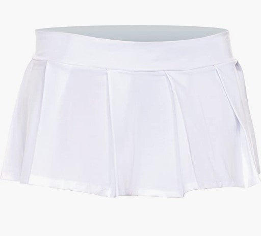 School Girl Pleated Skirt - White - Angel - Costume - Adult Teen - 2 Sizes