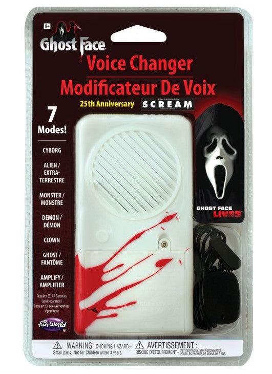 Ghostface 25th Anniversary Voice Changer - 7 Modes - Costume Accessory