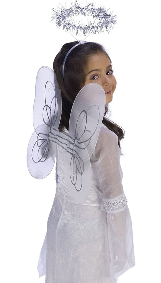 Angel Kit - Wings and Halo - White/Silver - Costume Accessories - Child