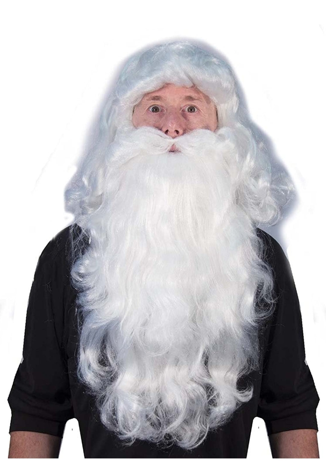 Ultra Santa Wig/Beard Set - White - Professional - Christmas Holiday - Adult
