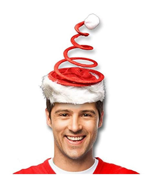 Springy Santa Hat - Elf - Costume Accessory - Adult Teen