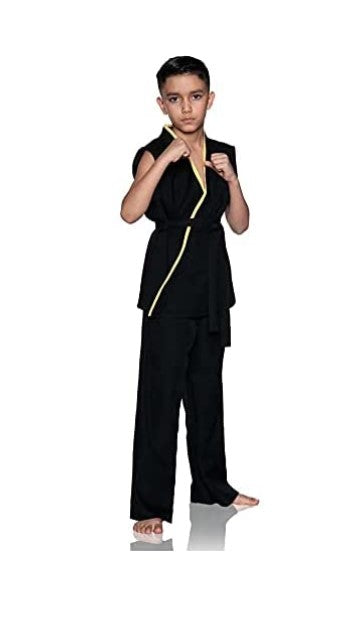 Sensei - Karate Gi - Cobra Kai - Black/Yellow - Costume - Child - 3 Sizes