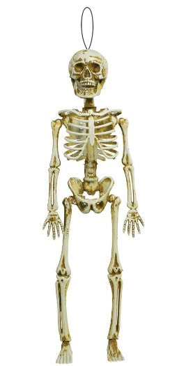 Hanging Skeleton - 15.5" - White - Plastic - Costume Accessory Prop Decor