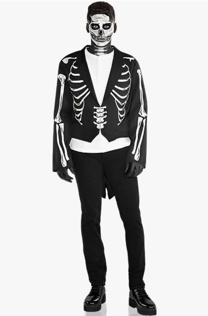 Skeleton Tailcoat - Black/White - Costume - Adult - Standard