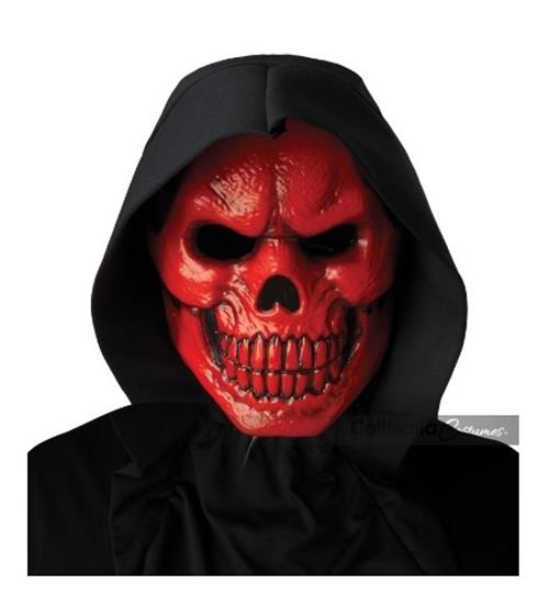 California Costumes Adult Red Skull Horror Halloween Mask