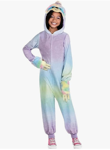 Pastel Sloth Zipster™ Hooded Jumpsuit - Costume - Child - 3 Sizes