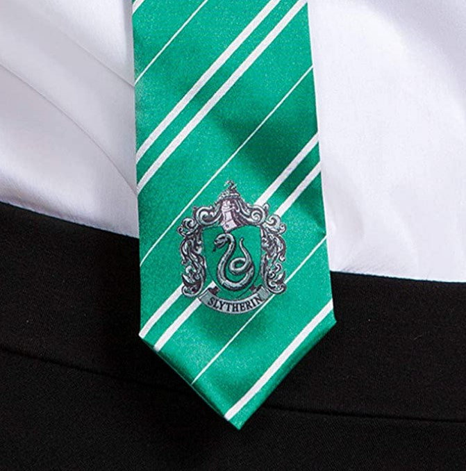 Corbata de la Casa Slytherin - 57" - Granate/Oro - Accesorio de disfraz