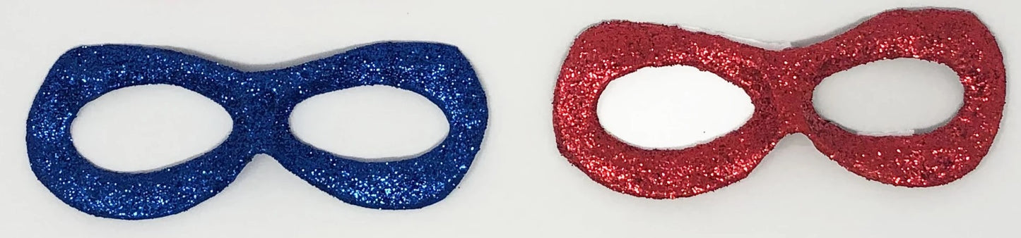 Small Superhero Mask – Silicone - Reusable - Cosplay - 2 Glitter Colors