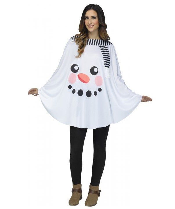 Snowman Poncho - Frosty - Christmas - Winter - Costume - Adult