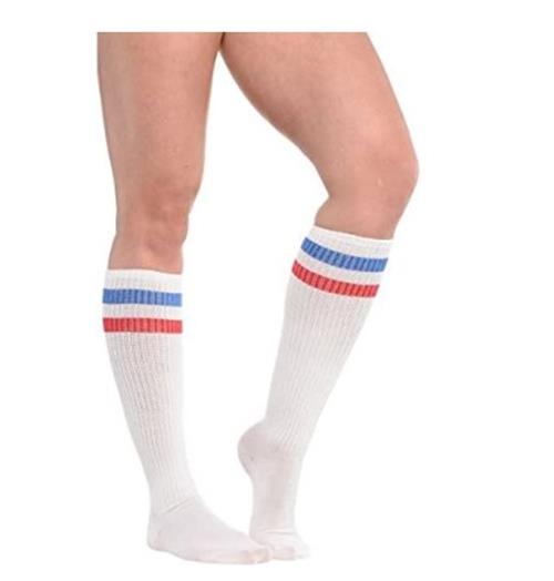 Patriotic Knee High Socks - Red/White/Blue - Costume Accessory - Adult Teen