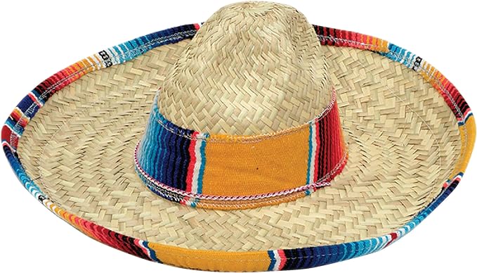 Sombrero Hat - Serape Band - Costume Accessory - Child Teen