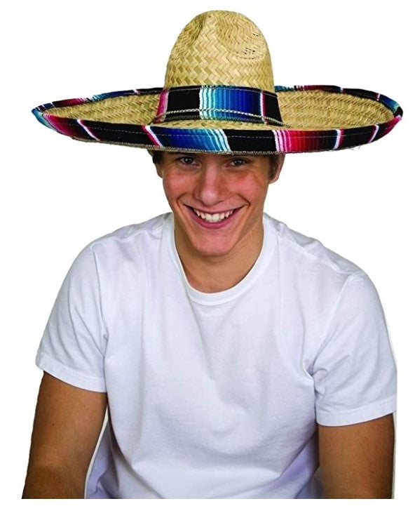 Sombrero Hat - Serape Band - Costume Accessory - Adult Teen