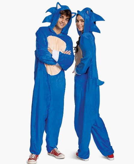 Sonic - One Piece Jumpsuit - Blue - Costume - Adult Medium/Teen