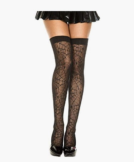 Spiderweb Thigh Highs - Witch - Vampire - Costume Accessory - Adult